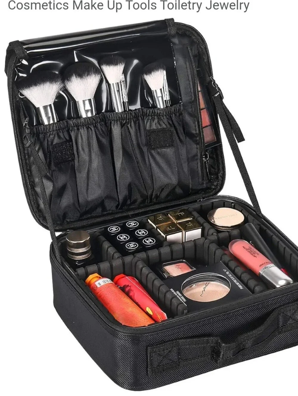 Travel Makeup Case with Lighted Mirror/  Organizers